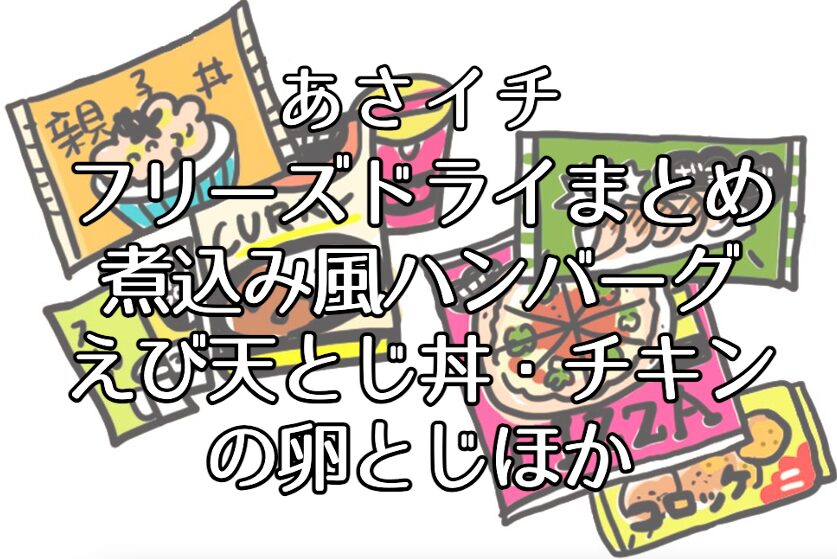 あさイチ【フリーズドライ・まとめ！煮込み風ハンバーグ・えび天とじ丼・チキンの卵とじほか】